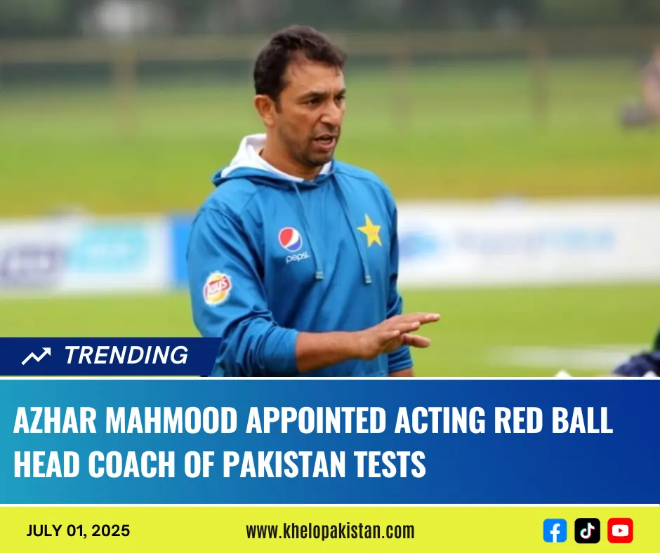Home 30 Azhar Mahmood Appointed Acting Red Ball Head Coach
